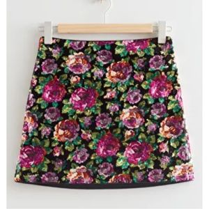 & OTHER STORIES ~ Floral Sequin Mini Skirt